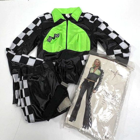 Leg Avenue Race Car Driver Sexy Halloween Costume 3-Pc Set Jacket Pants Sz S