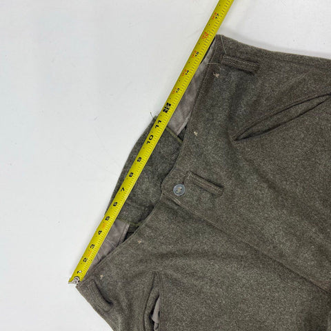 Vintage Slitman Swedish Military M39 Gray Wool Field Pants Trousers Men's 25