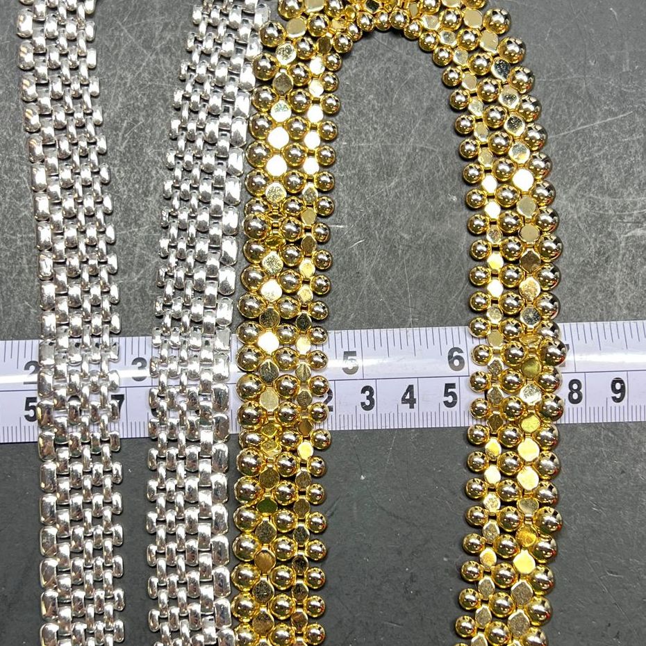 Silver & Gold Tone Panther Link Necklaces