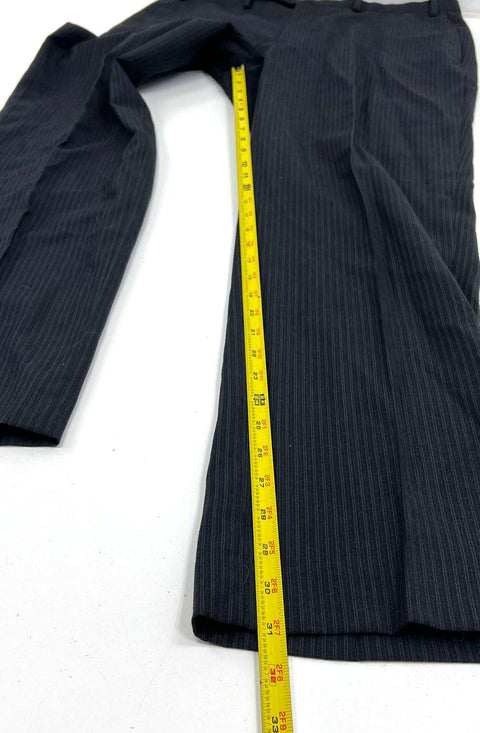 Calvin Klein Black Pinstripe 100% Wool 2-Piece Suit Men's Size 41R