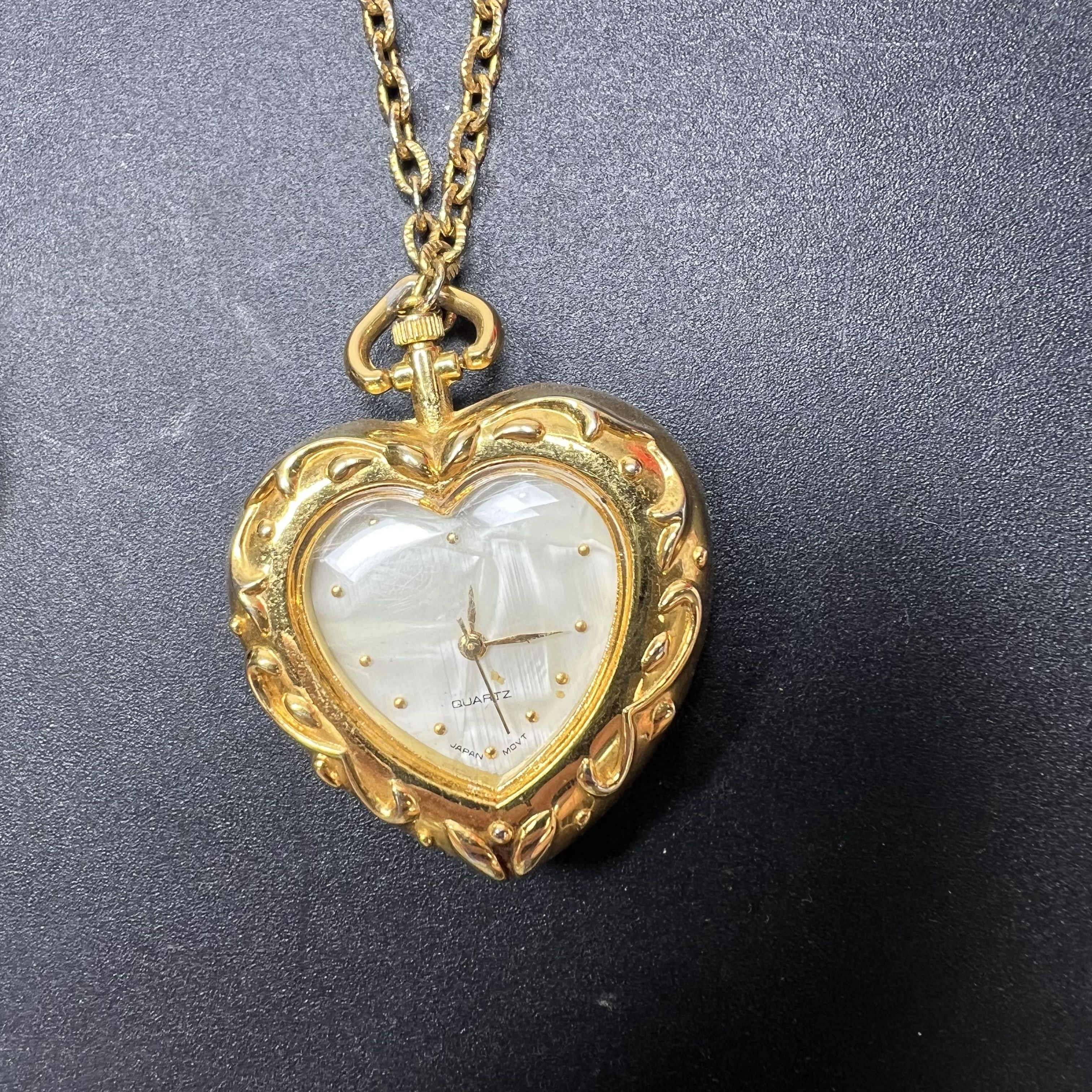 Lot of 5 Pocket Necklace Watches UNTESTED AS-IS