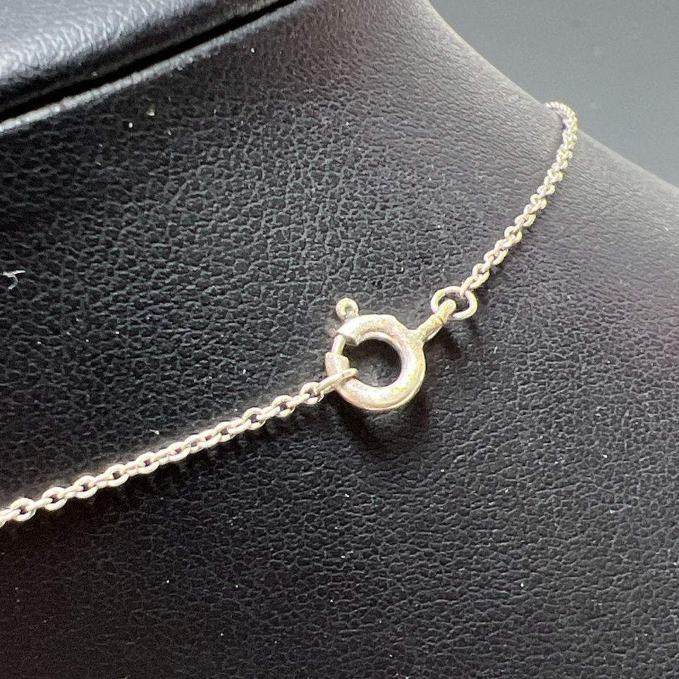 Stella & Dot Sterling Silver Letter C Circle Pendant Necklace