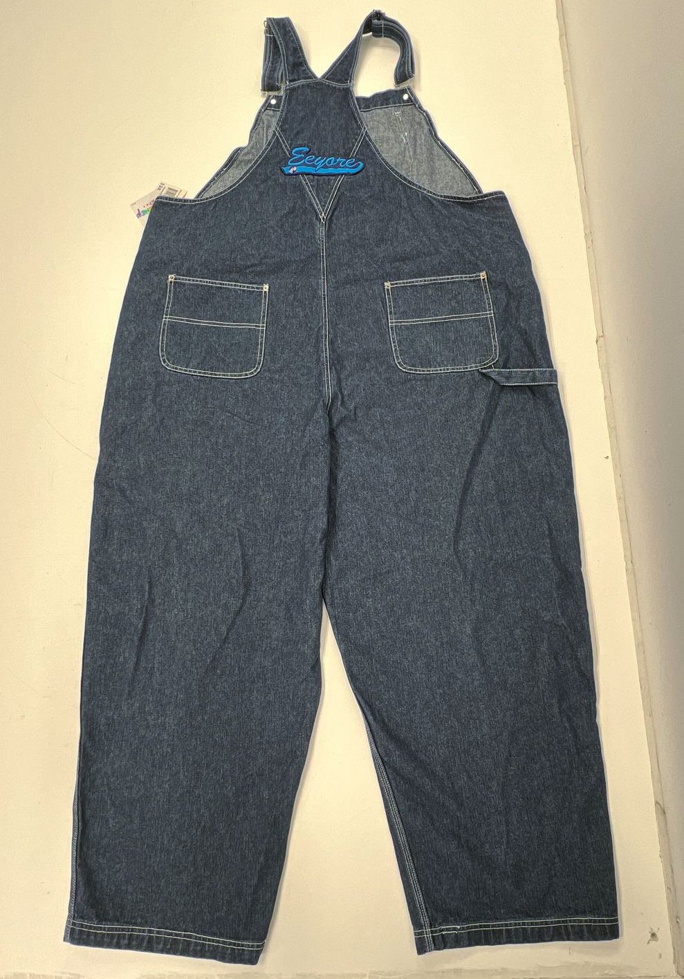 Disney Eeyore Blue Denim Patch Bib Overalls Womens Plus Size 3X