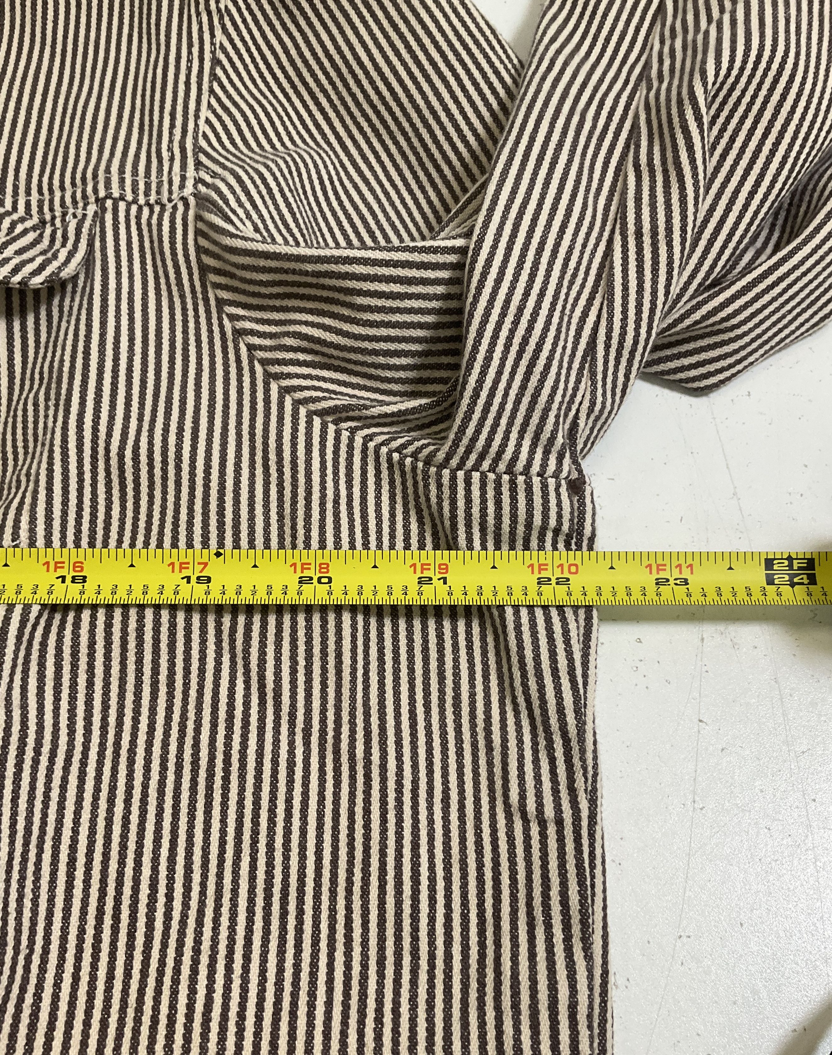 Vintage Y2K AMI Brown Striped Grommet Ribbon Moto Jacket Women's XL