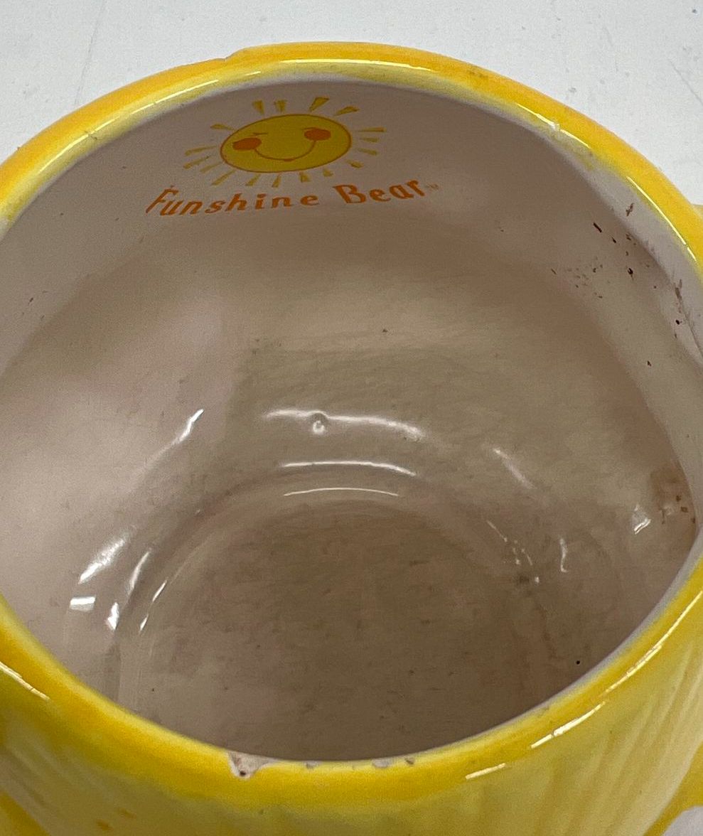 Vintage 1984 Care Bears Mug Set Cheer Bear & Funshine Bear American Greetings