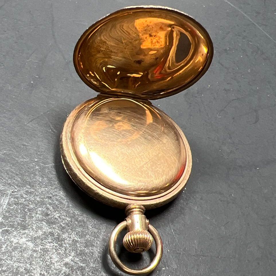 9K Yellow Gold AB Pocket Watch Warranted Case 20.72g
