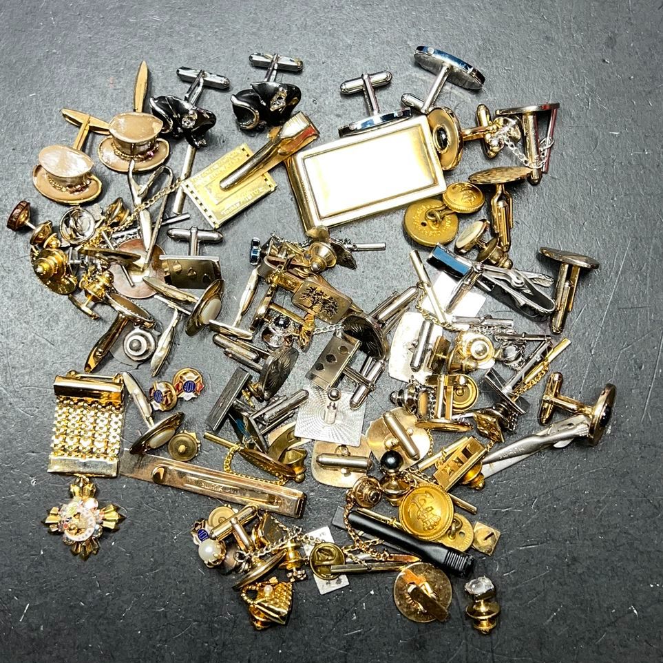 Men's Accessories Cufflinks Pins & More Jewelry Lot