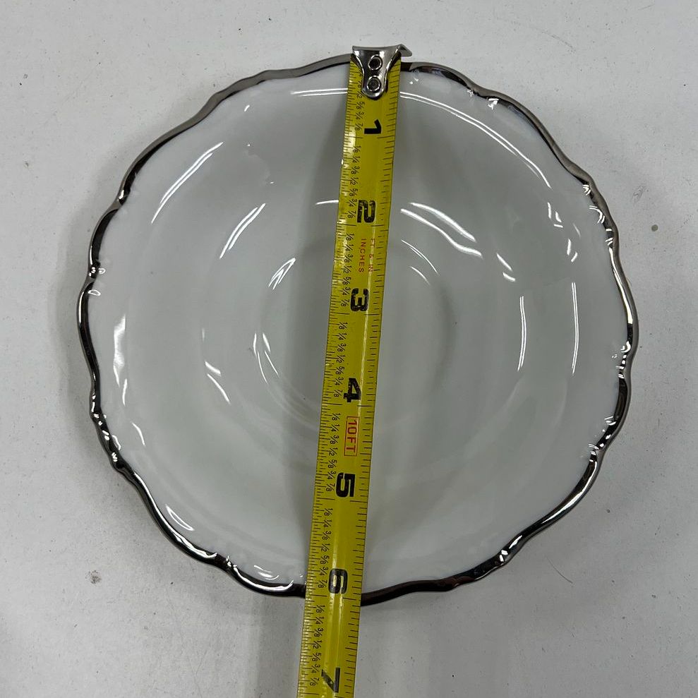 Vintage Lot 12 Johann Haviland Bavaria Platinum Baroque Dessert Berry Bowls