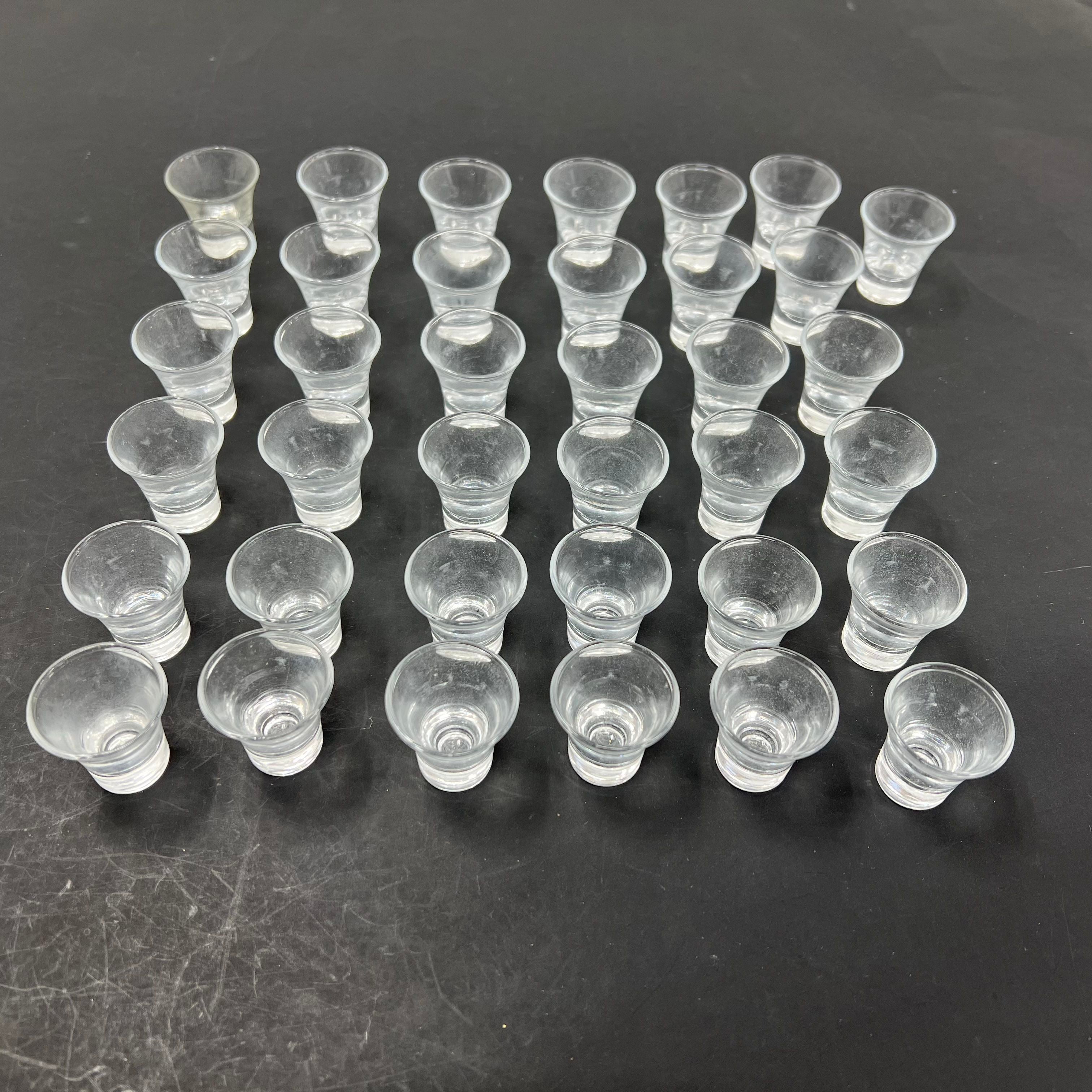 Communion Glasses Lot of 36 Glass and 20 Plastic