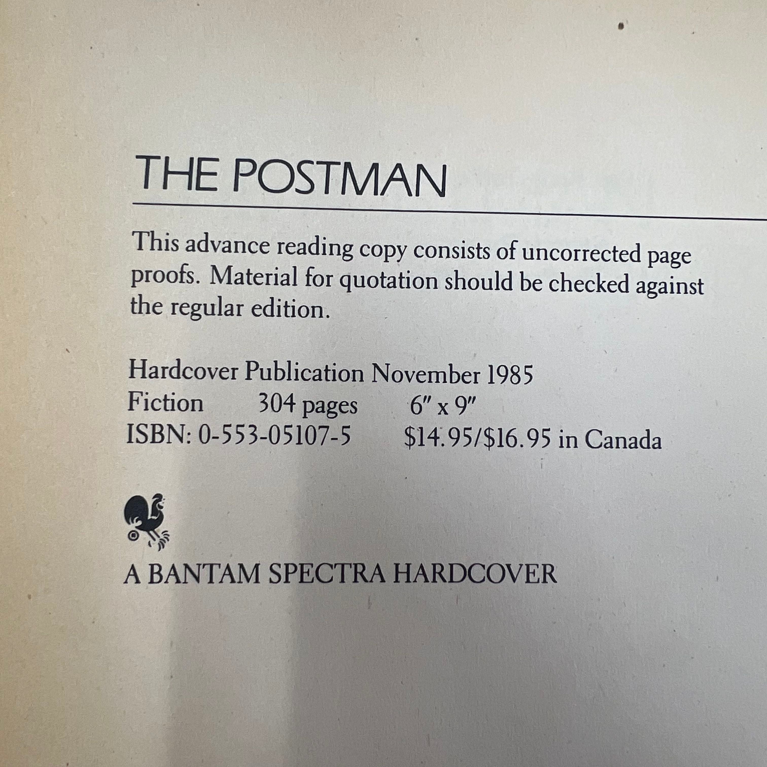 Advanced Copy The Postman David Brin 1985 Paperback
