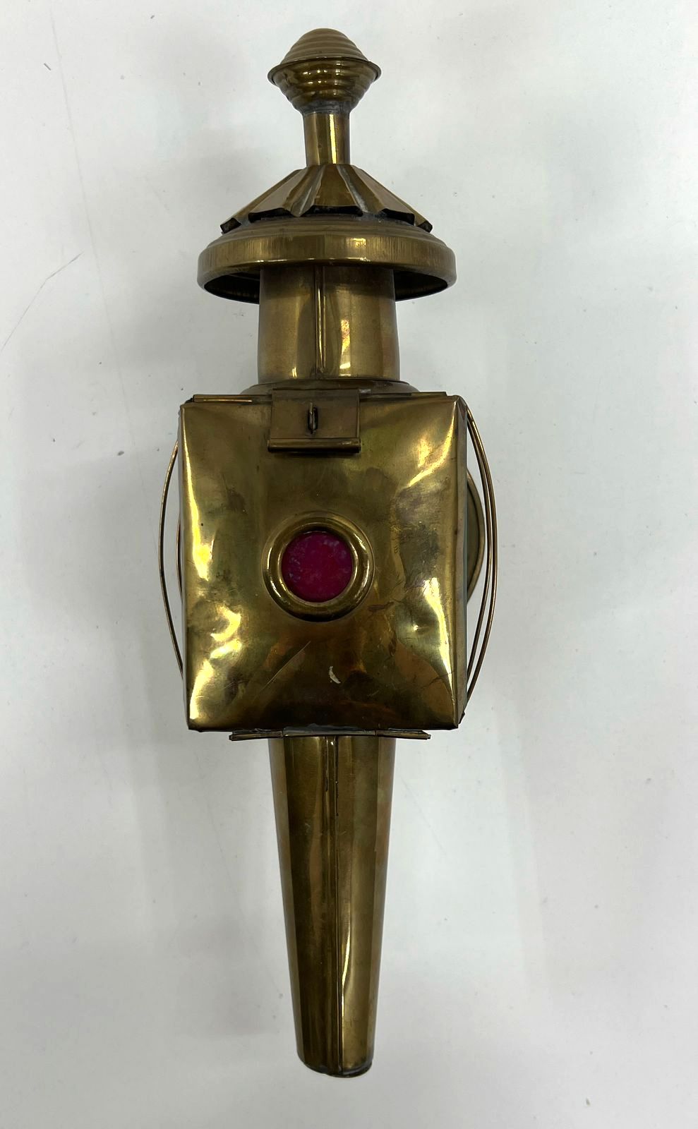 Vintage Collectible Reproduction Brass & Glass Railroad Lantern