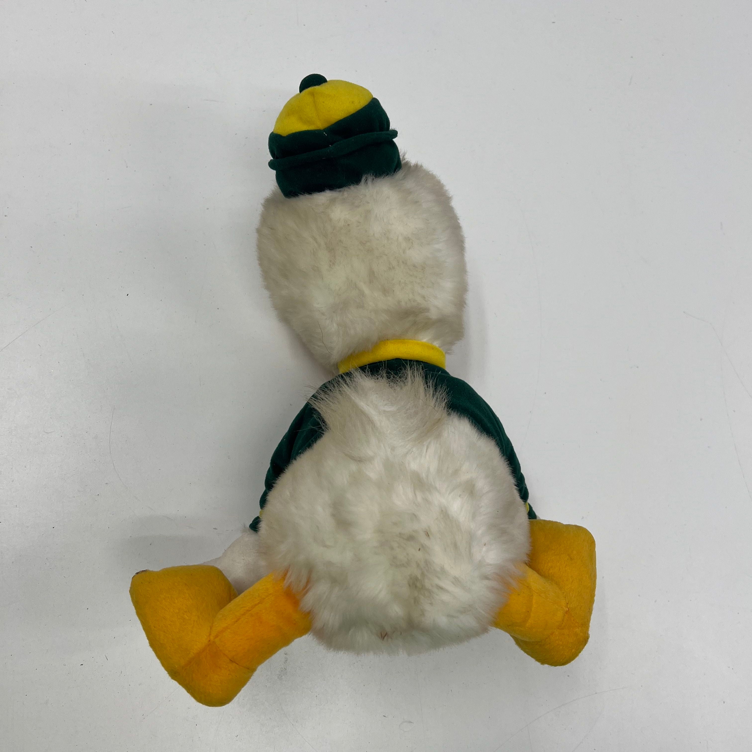 Vintage 90s Disney Oregon Ducks Mascot Plush The Duck Puddles Stuffed Animal