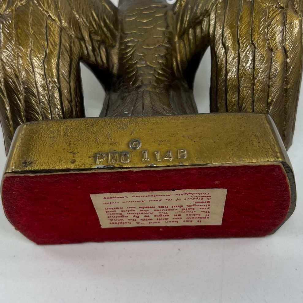 VTG Collectible Brass Eagle Figurines on Bases Lot Of 2 Shelf Desk Decor