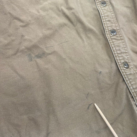 Vintage Y2K Carhartt S96 Brown Flannel Lined Shirt Jacket Men's L Tall