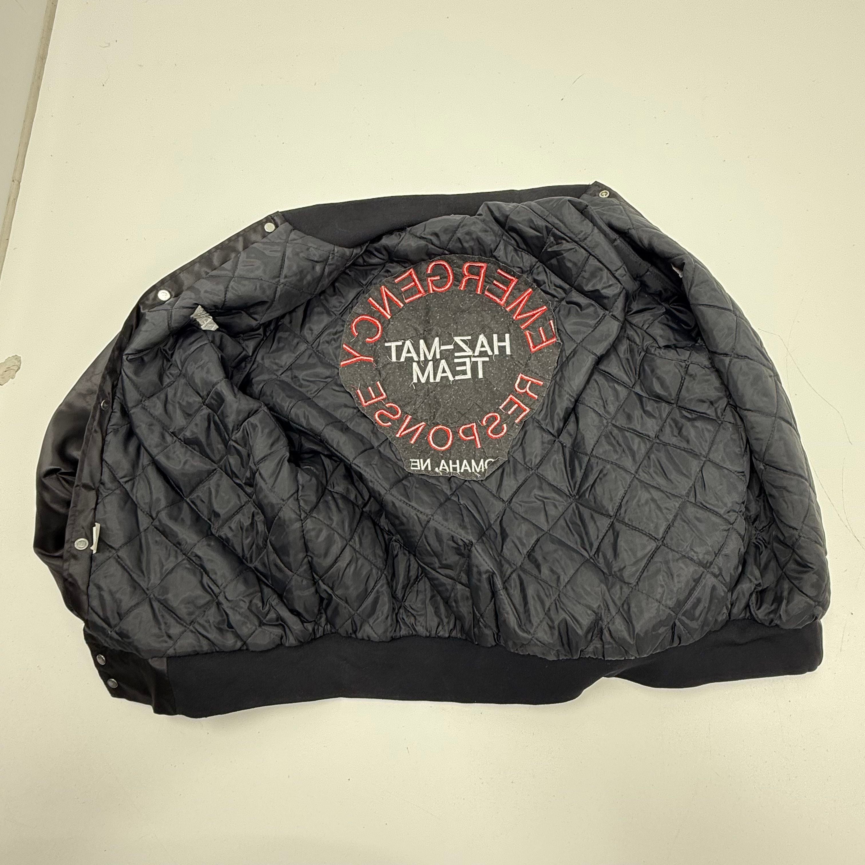 Vintage 80s WestArk Haz-Mat Response Team Bomber Jacket Made in USA Sz M