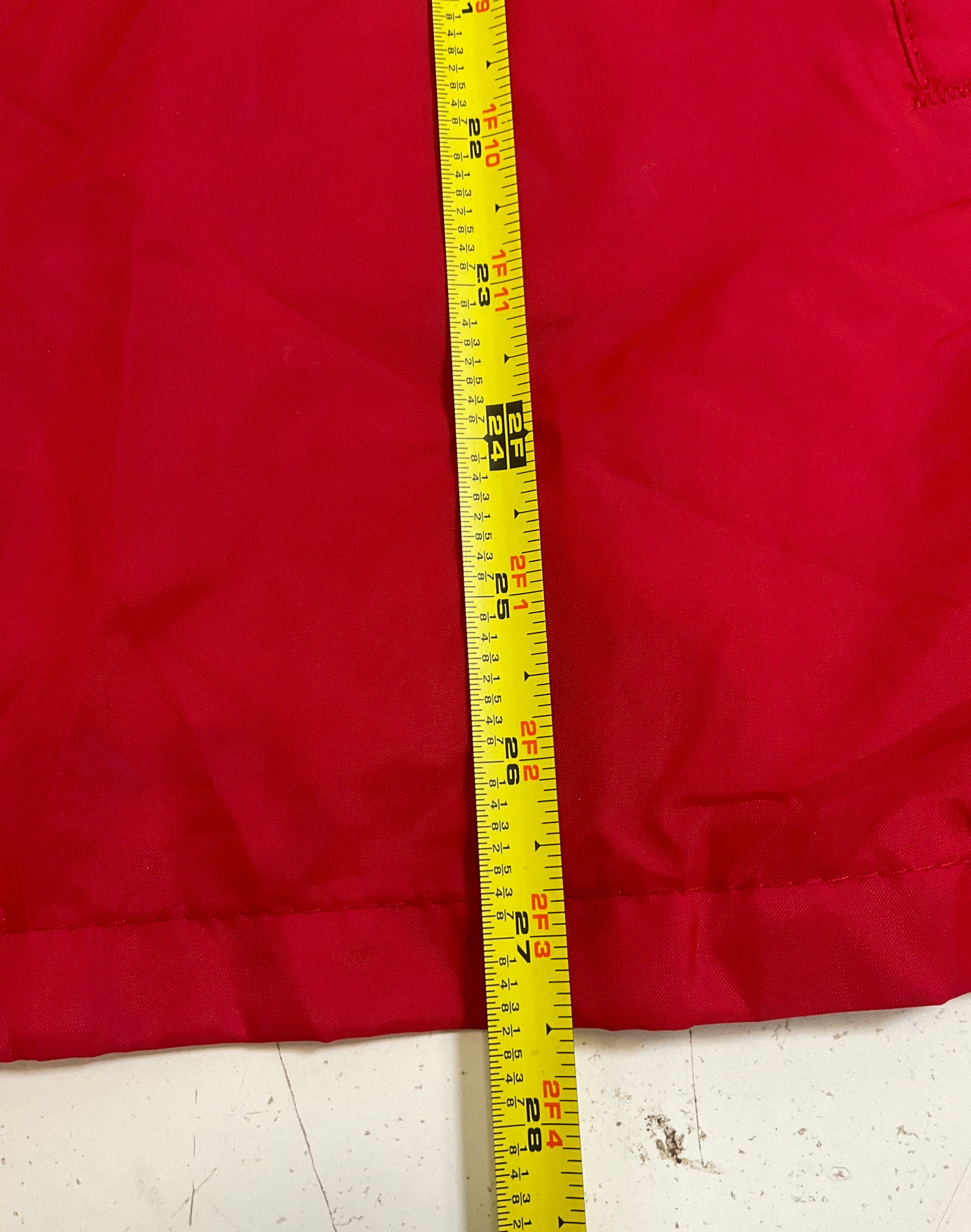 Vintage Y2K VFW POW MIA Red Nylon Coach Jacket Windbreaker Men's L