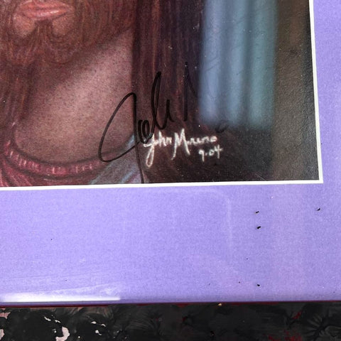 John B Moreno Lot of 2 Signed Religious Art Prints Framed Contemporary 2000s