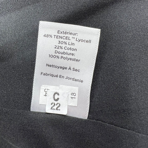 Talbots NWT Black Double Breasted Tencel Linen Blend Blazer Women's Size 6