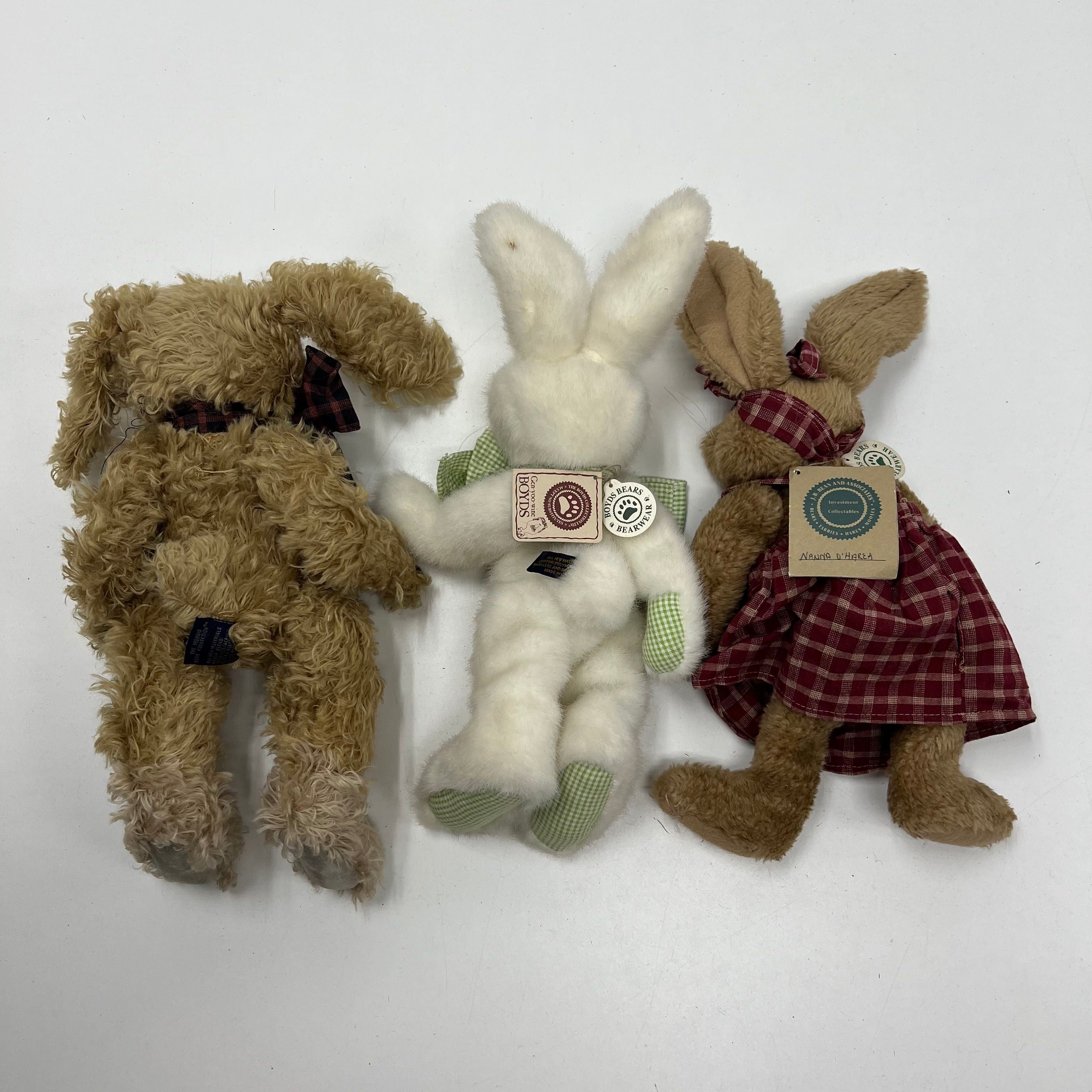 Vintage Boyds Bears J.B. Bean Plush Bunnies Lot of 6 Collectible Rabbits