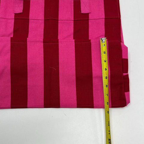 NWT Victoria's Secret Pink Red Striped Canvas Tote Bag Gold Logo