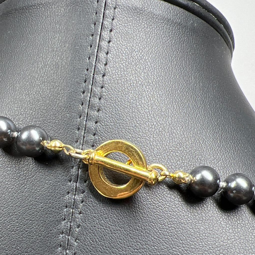 Carol Lee Faux Black Pearl Necklace