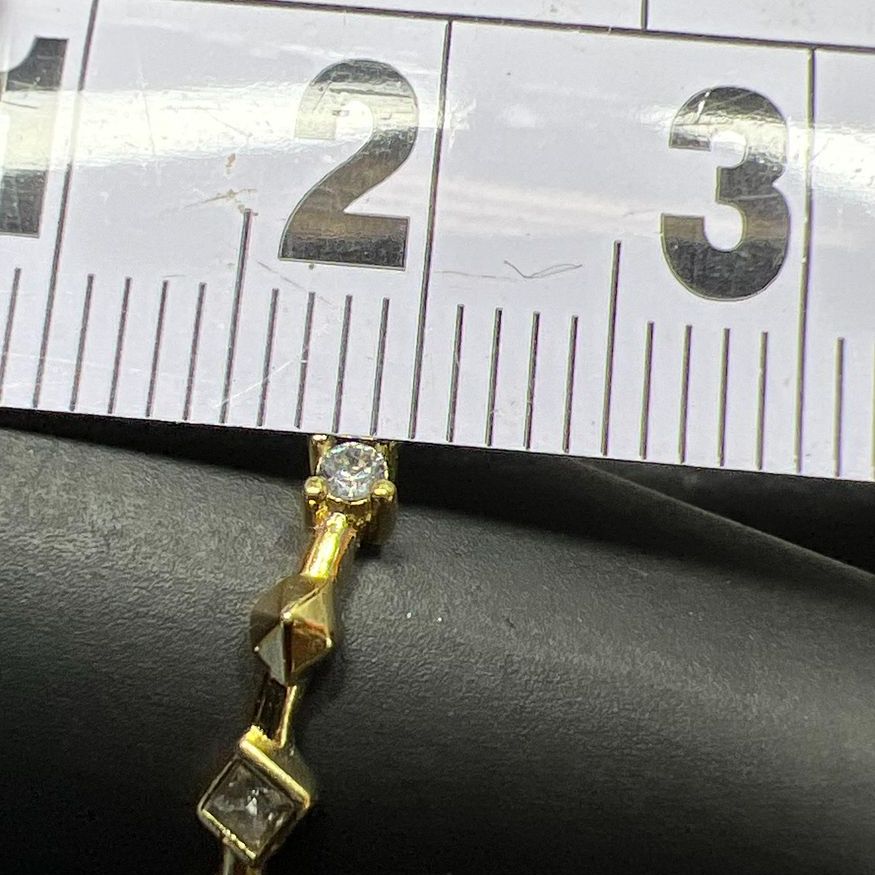 Kendra Scott Gold Plate Rhinestone Ring Size 8.25 1.15g