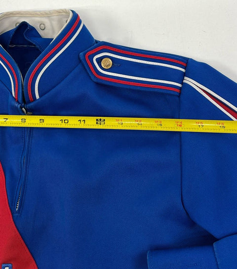 Vintage Women's Blue St. Paul's Cropped Zip Up Marching Jacket *Heavily Altered