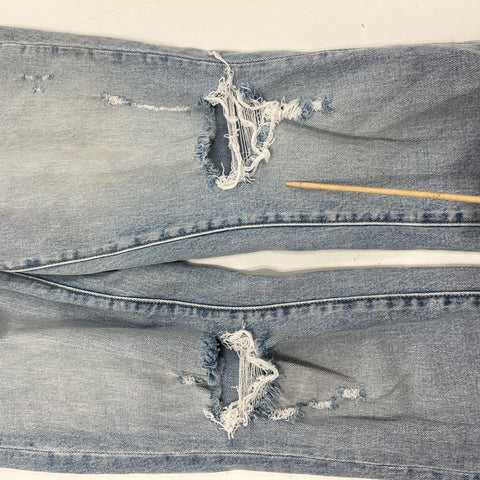 BKE Denim Charlie Light Wash Distressed Mid Rise Mom Jeans Women's 26 NWT