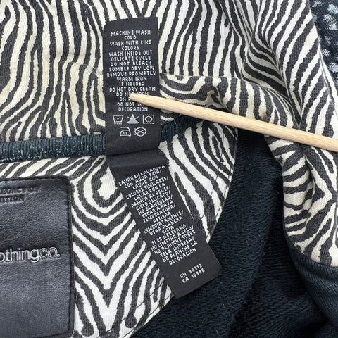 Vintage Y2K Enyce Black Gray Snakeskin Animal Print Full Zip Hoodie Men's XL