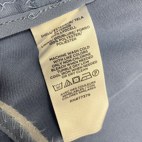 Ann Taylor NWT Blue Lyocell Drapey Open Front Trench Jacket Women's Size 14