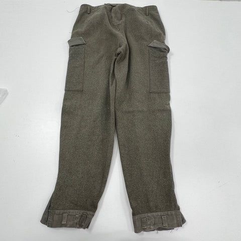 Vintage Slitman Swedish Military M39 Gray Wool Field Pants Trousers Men's 25