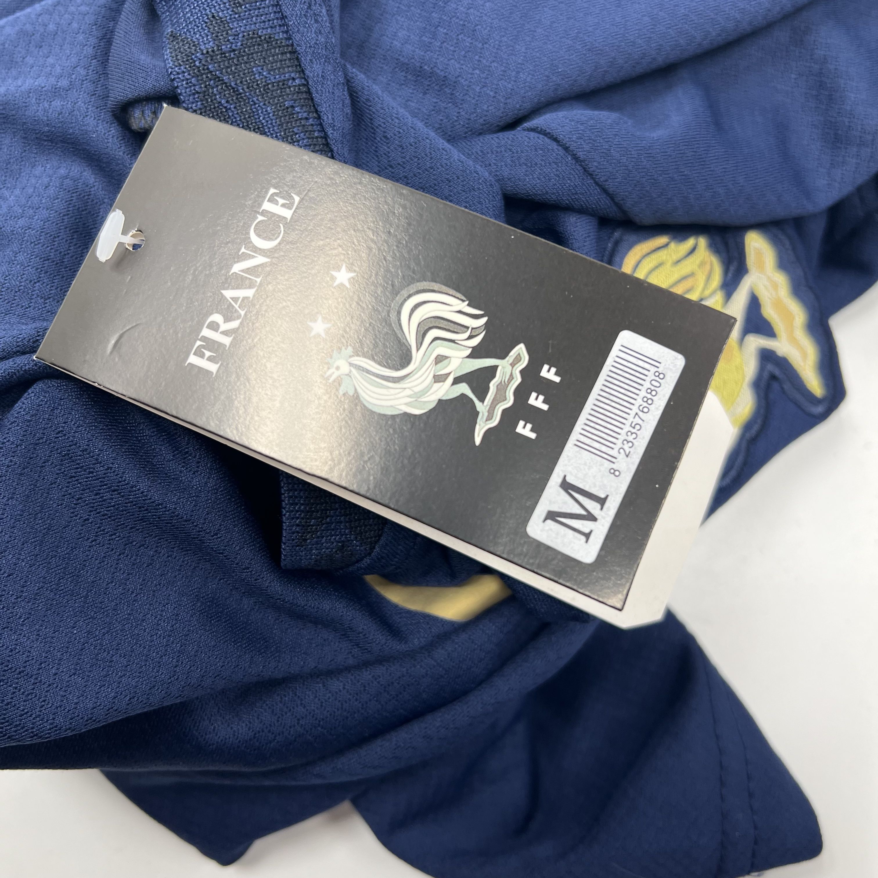 NWT France Mbappe #10 Blue Gold FFF Soccer Jersey Men's Size M