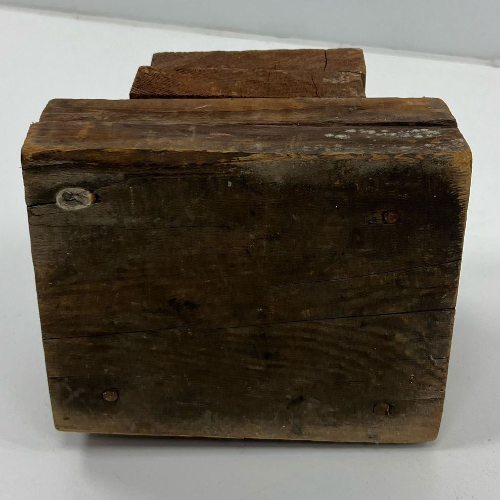 Antique Cast Iron Cobblers Shoe Stand Equipment Eclipse on Wood Block Base