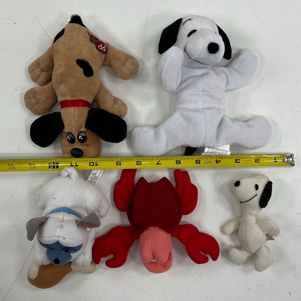 Vintage 80s Plush Lot Garfield Pound Puppies Snoopy Tonka Applause