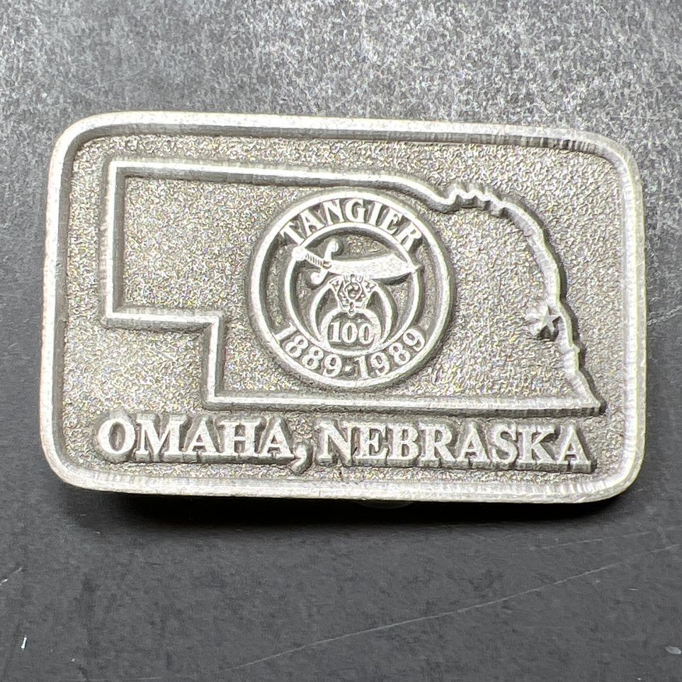 Tangier 100 1889-1989 Omaha, Nebraska Belt Buckle