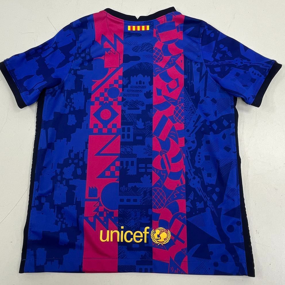 Nike FC Barcelona Blue Red 2021/22 Home Soccer Jersey Youth XL