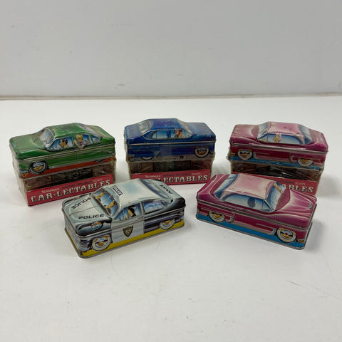 Vintage 1982 Ian Logan's Carlectables Car Tins Lot of 5 Sealed Soap England