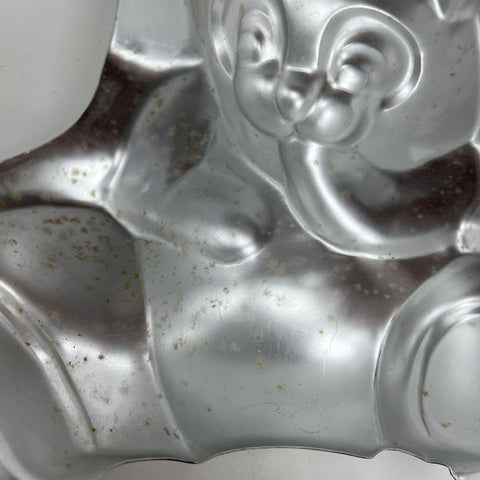 Vintage Wilton 3D Stand-Up Bear & Rabbit Cake Pan Mold Set Aluminum Bakeware