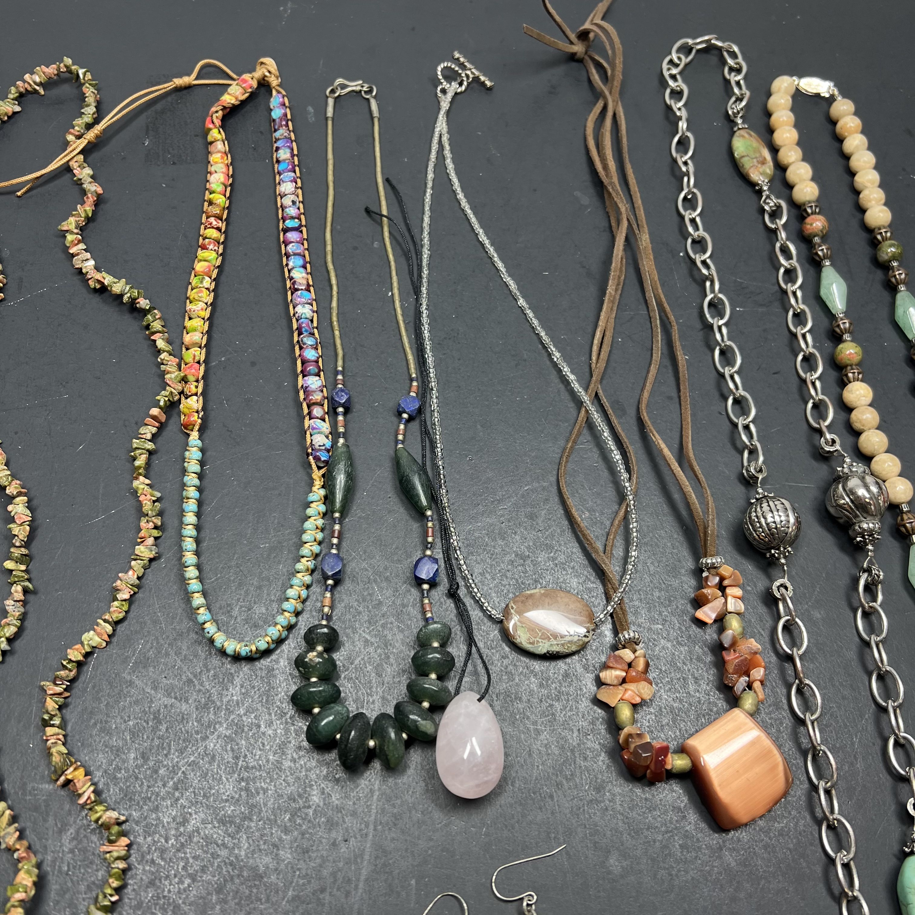 Natural Stone Mixed Jewelry Lot Necklaces Bracelets Beaded