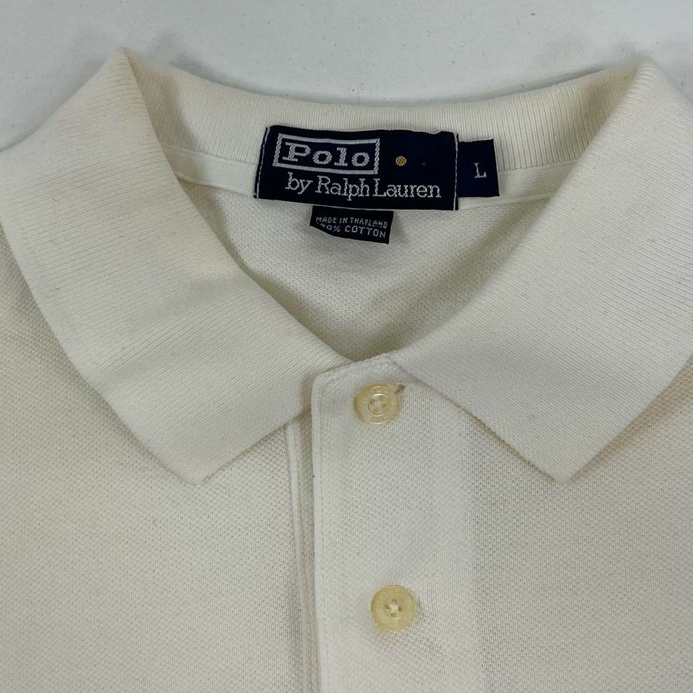 VTG Men's Polo Ralph Lauren Golf "White" Short Sleeve Polo Shirt - Size Large