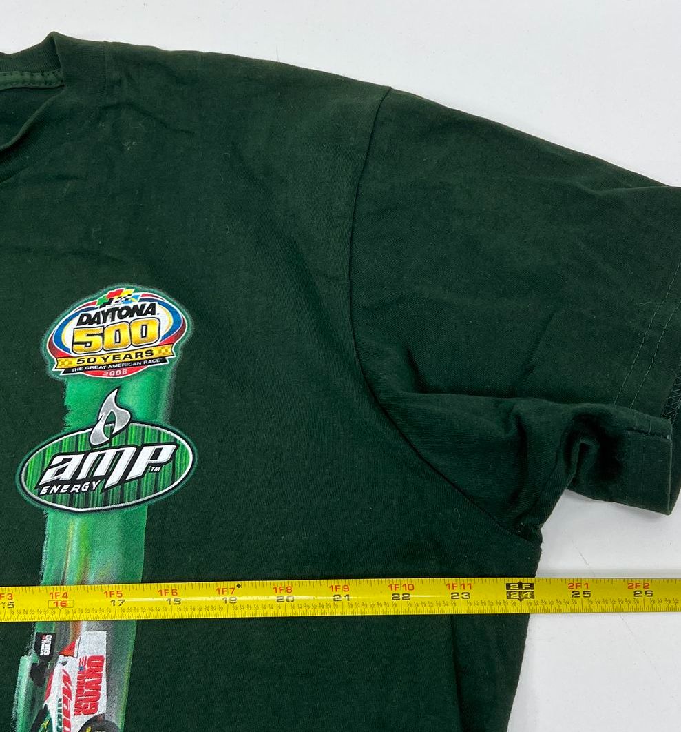 Vintage 2008 Dale Jr NASCAR #88 AMP T-Shirt Daytona 500 Winners Circle Sz XL