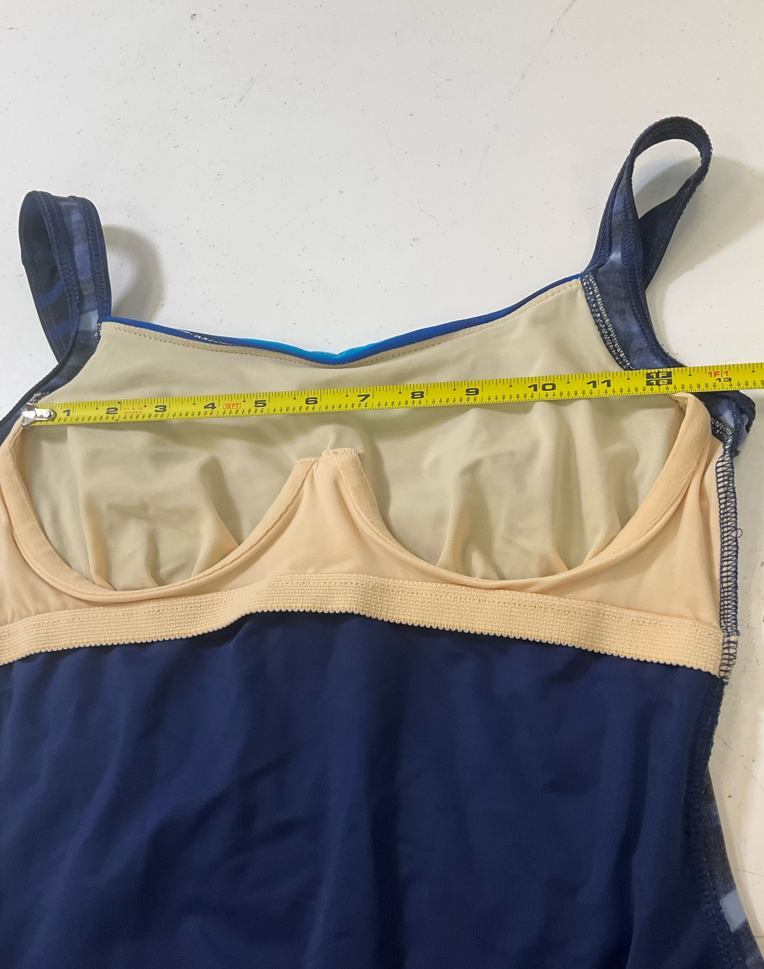 Miraclesuit Women's Blue One Piece Underwire Swimsuit High Cut Size 12 Vintage