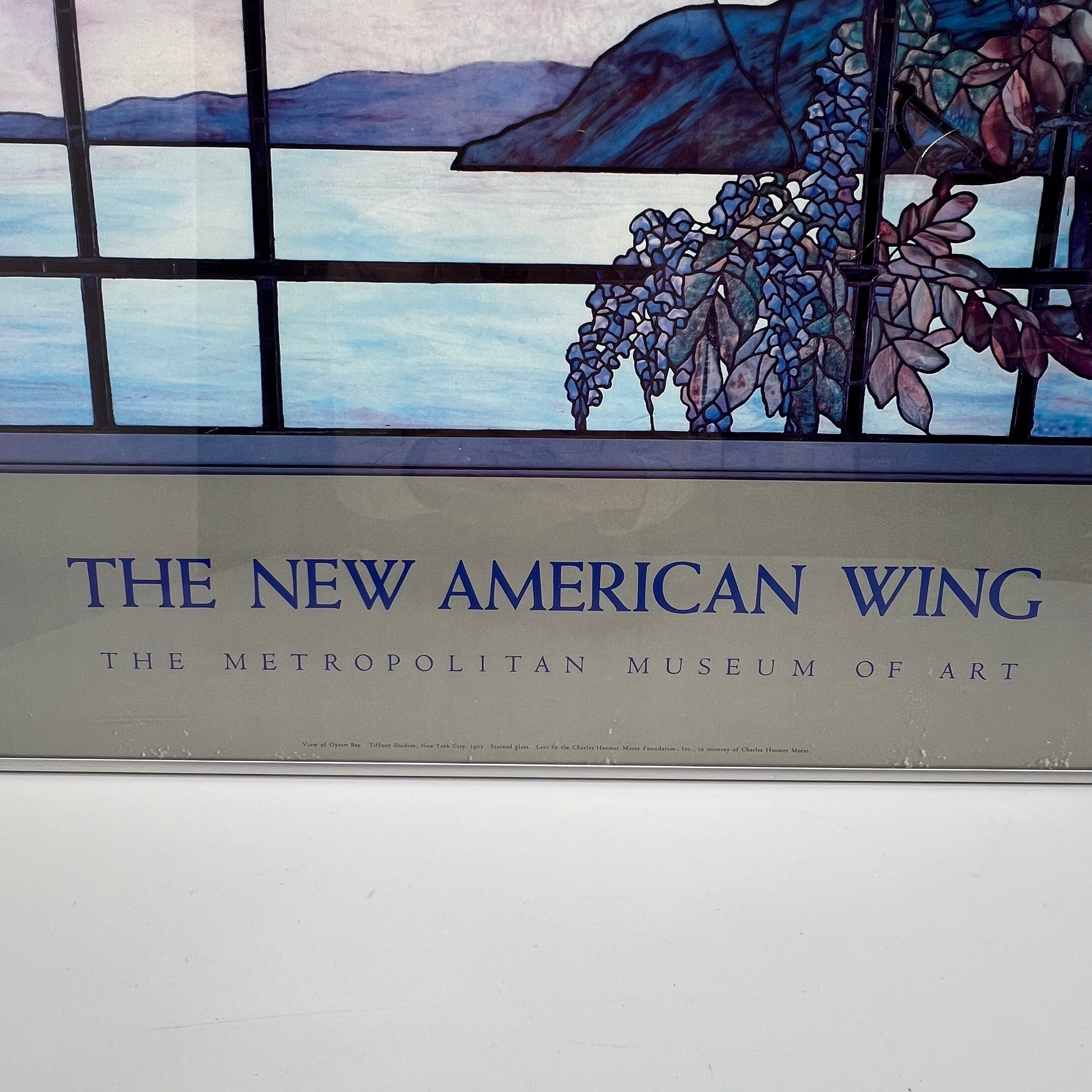VTG Metropolitan Museum of Art Tiffany Window View of Oyster Bay Wisteria