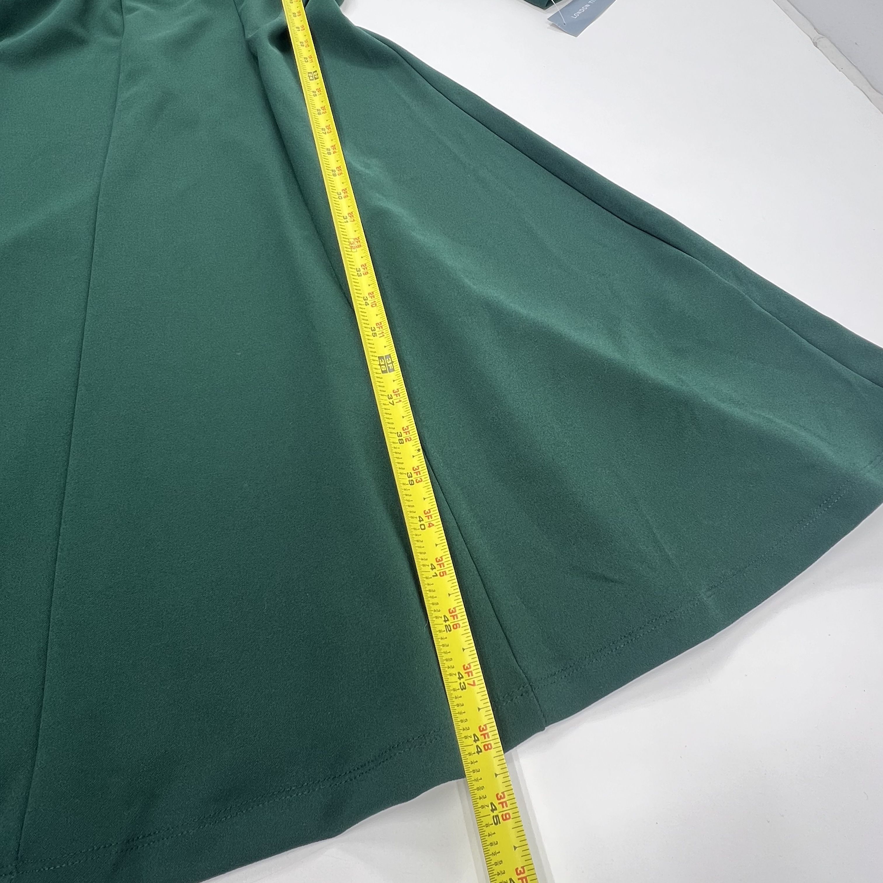 NWT London Times Emerald Green Fit & Flare Knee Length Dress Women's 12