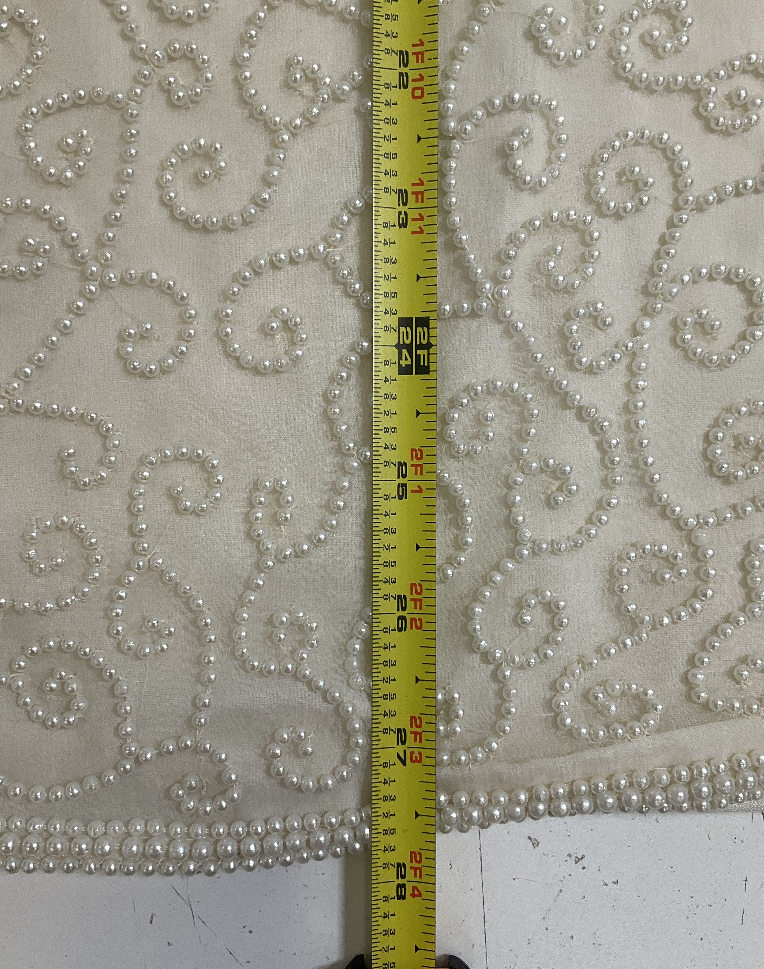 Vintage 90s Lawrence Kazar Silk Faux Pearl Beaded Formal Top Blouse Womens 3X