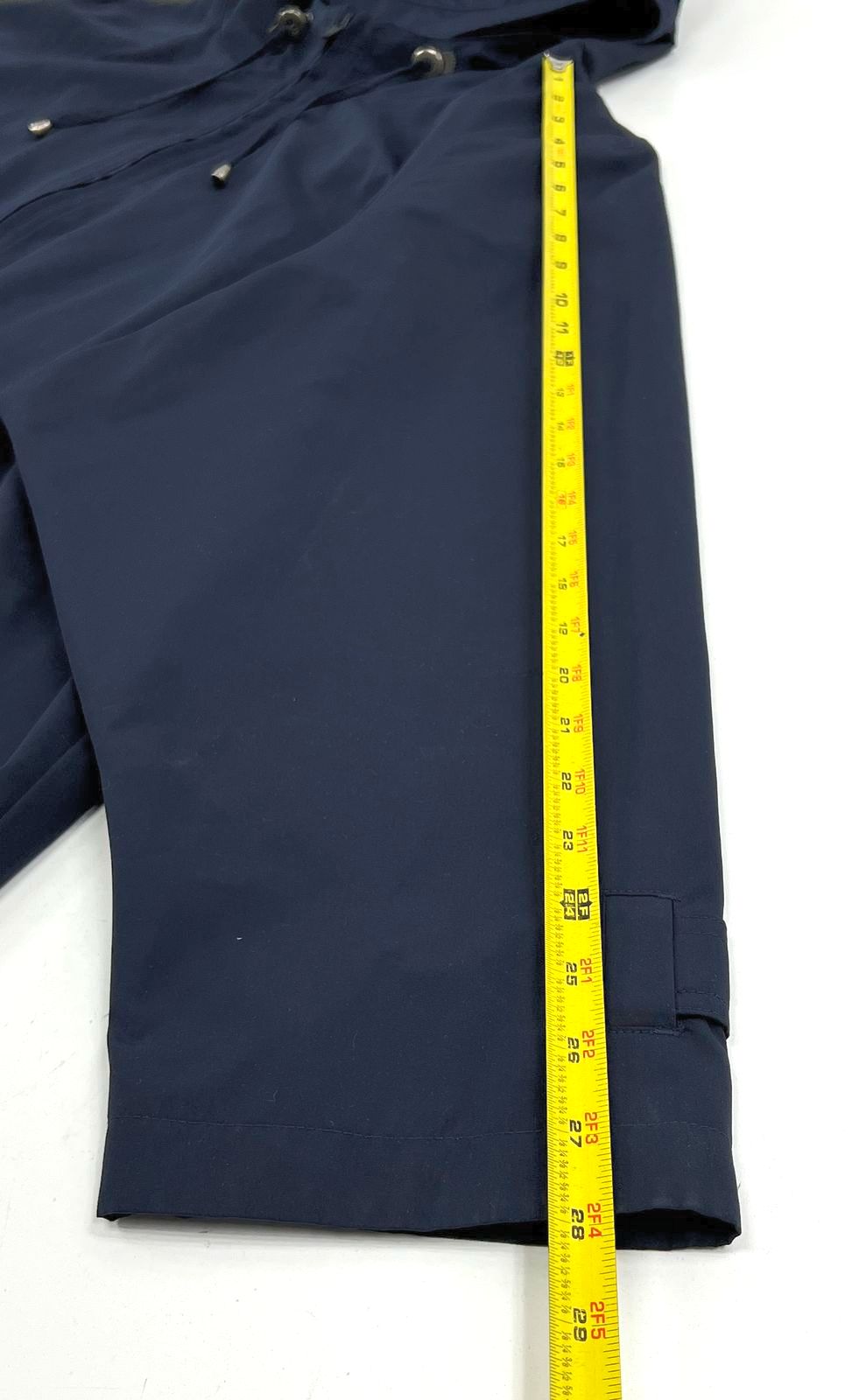 L.L.Bean Women's Polyester Hooded Rain Jacket Coat 2X Navy Blue Full Zip