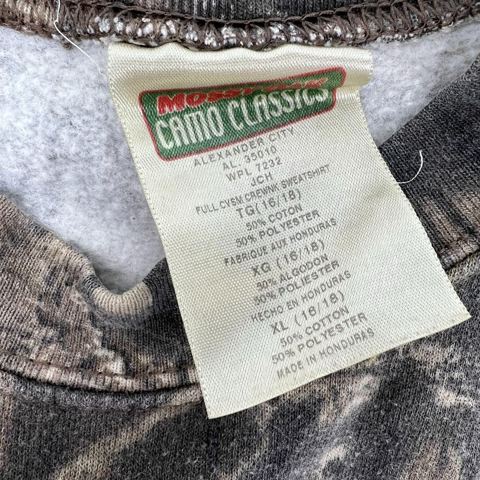 Vintage Y2K Mossy Oak Camo Full Print Crewneck Sweatshirt Men's XL