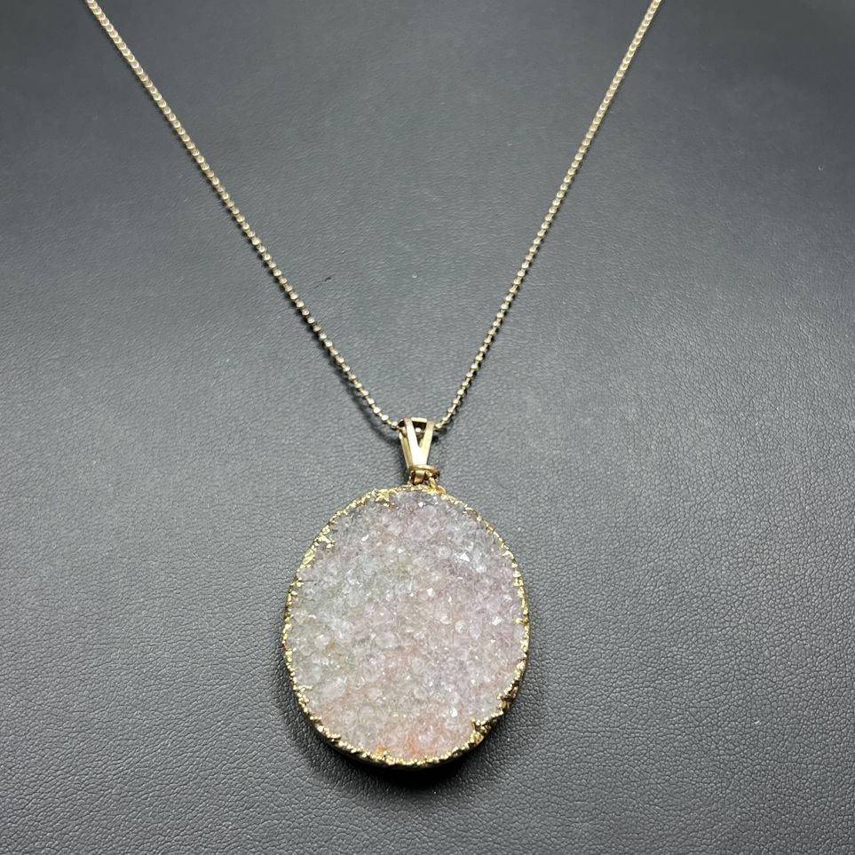 Cimber Stone Pendant Sterling Silver Chain Necklace
