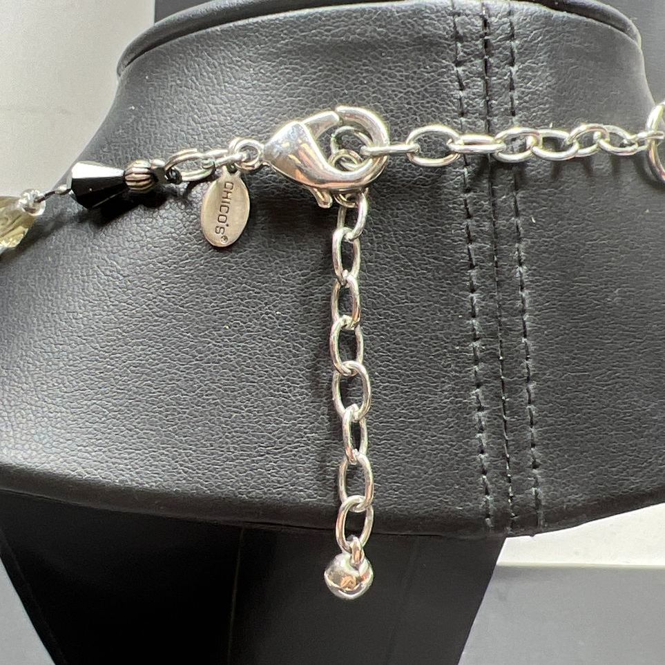 Chico's Black Beaded Multi-strand Necklace