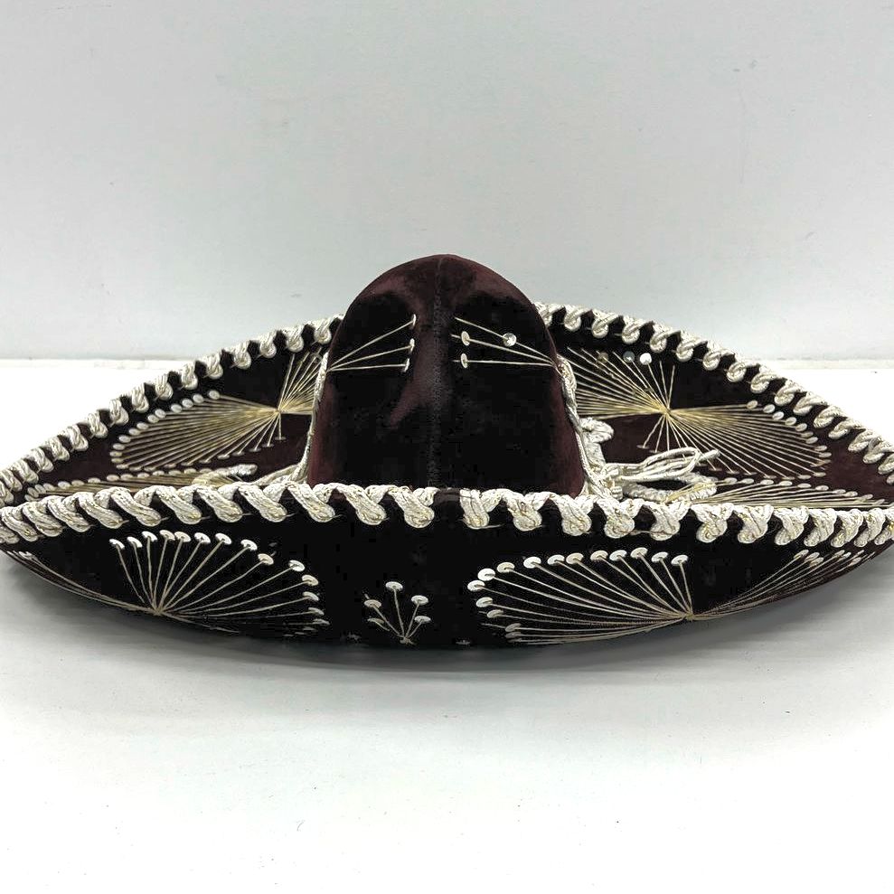 Vintage Men's Pigalle & Callidad Gold Braid Embroidered Velvet Sombrero Lot